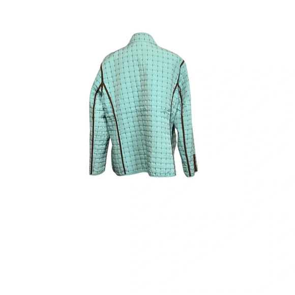 Susan Graver jacket Sz 1X reversible quilted brown & turquoise unique … - Picture 7 of 12
